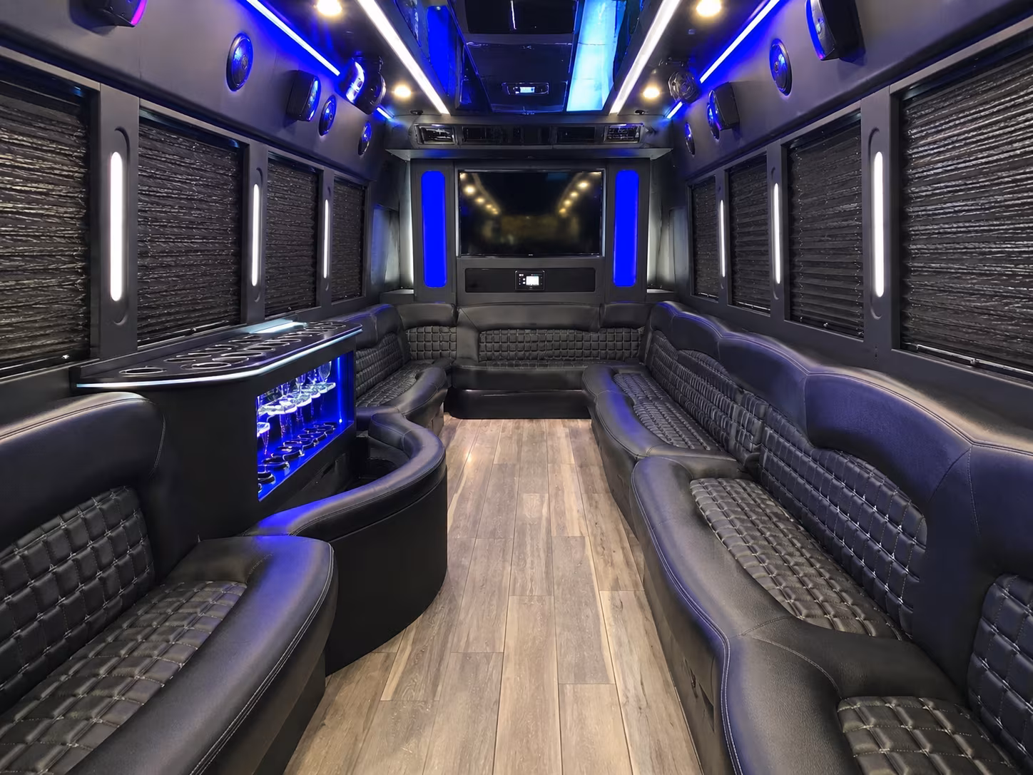 Corona Bachelor & Bachelorette Transportation party bus exterior