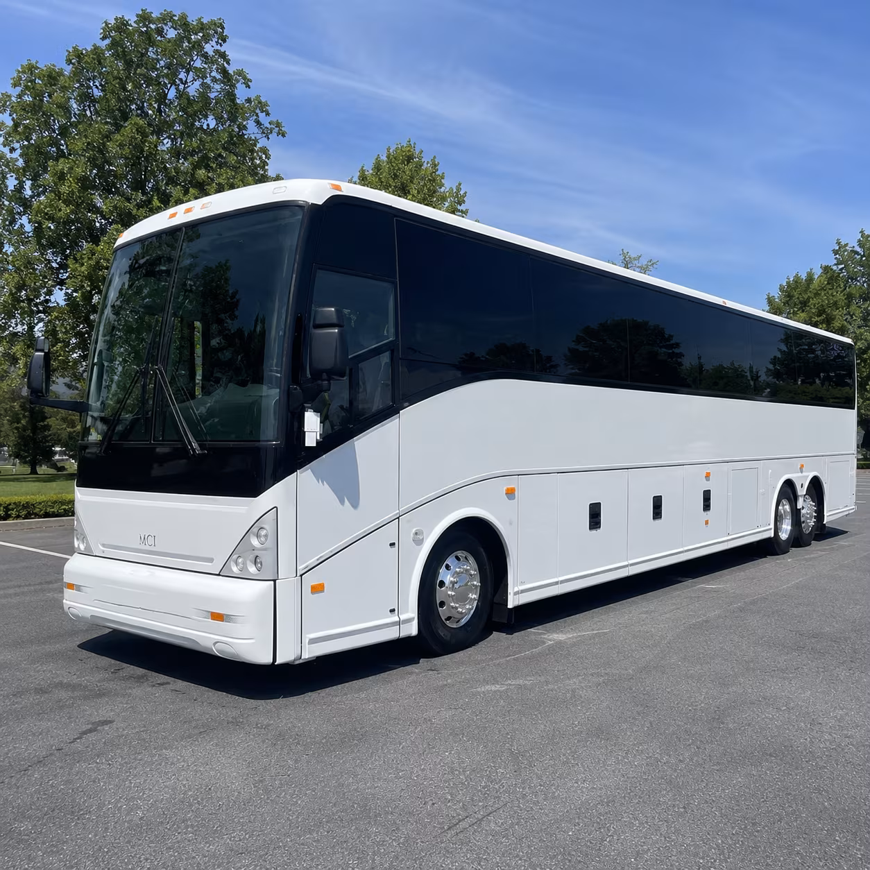 Corona Corporate Transportation party bus exterior