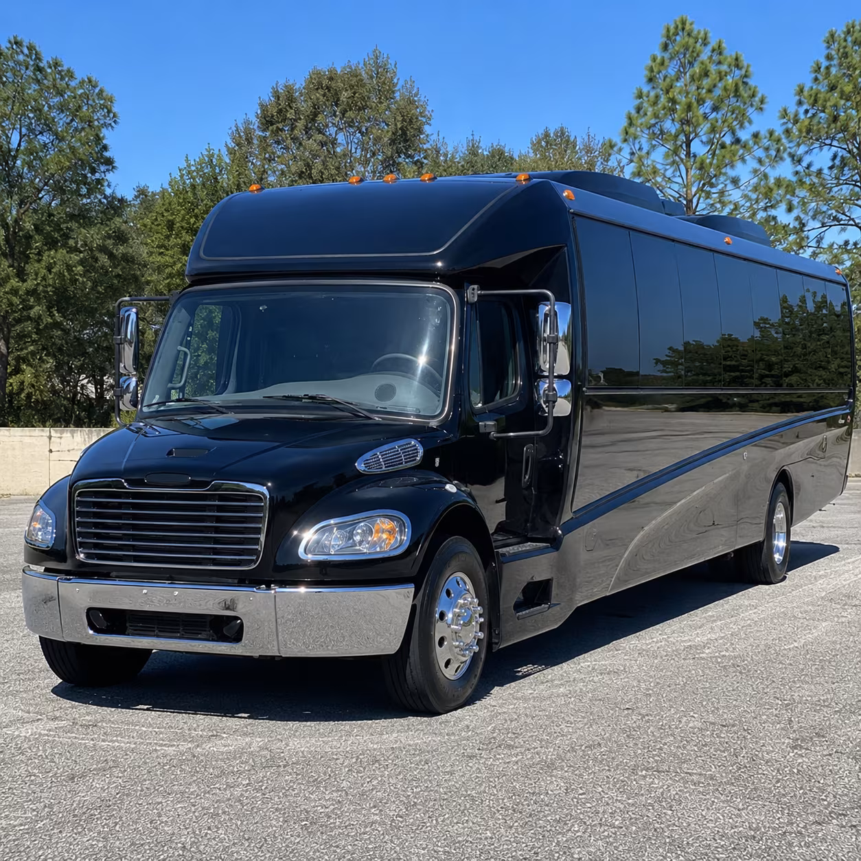 Corona Corporate Transportation party bus exterior