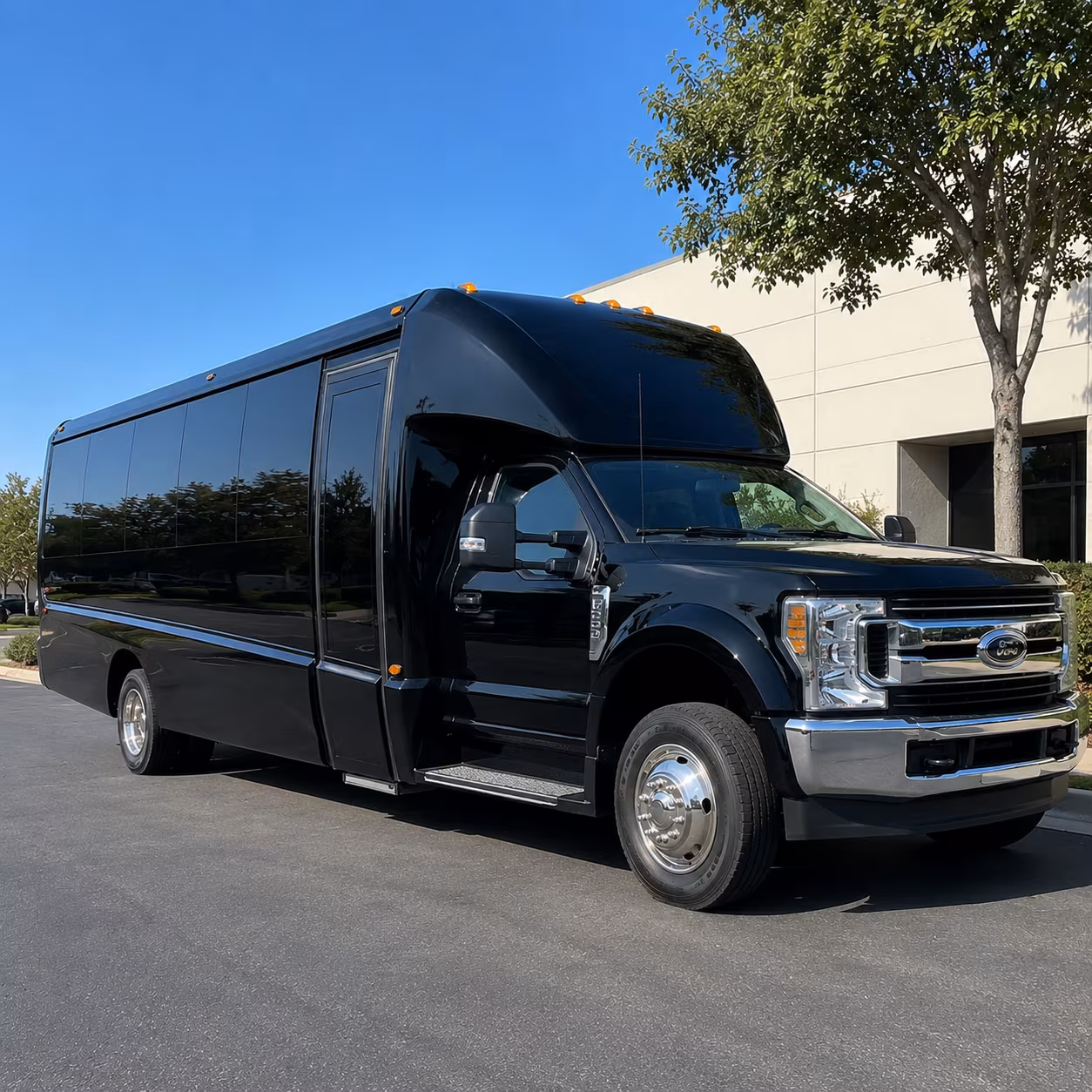 Corona School Event Transportation party bus exterior