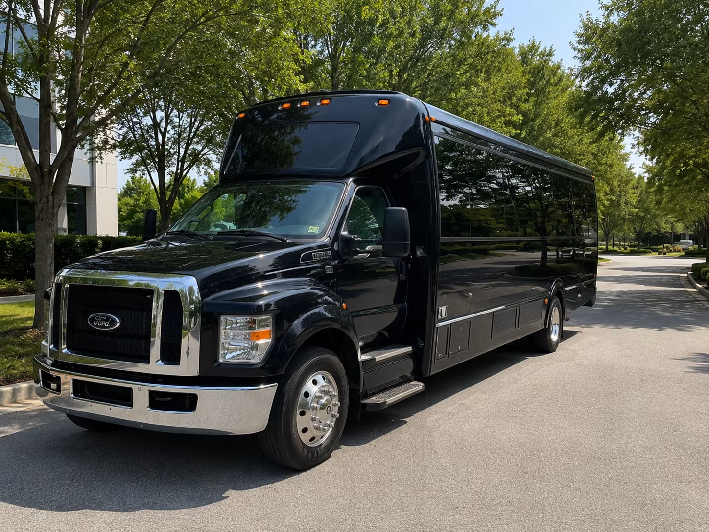 Corona Wedding Transportation party bus exterior