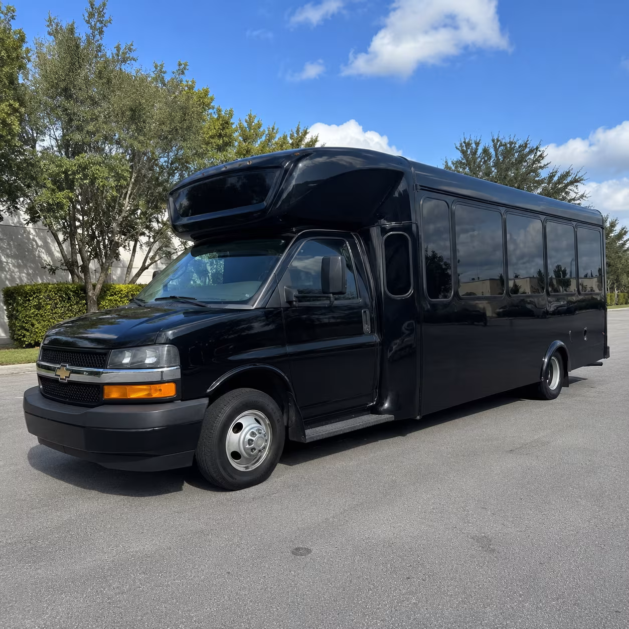 Corona Wedding Transportation party bus exterior