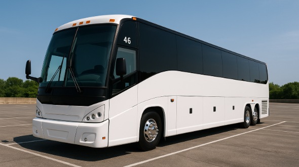 Exterior of Charter Bus Company Chino Hills's 40 Passenger Party Bus in Chino Hills