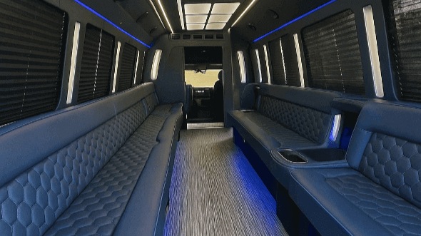 Interior of Corona Party Bus Company's 40 Passenger Party Bus in Corona