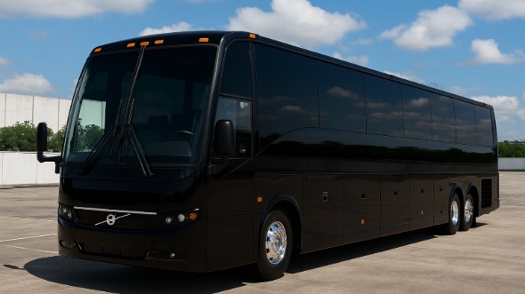 Exterior of Charter Bus Company Placentia's 40 Passenger Party Bus in Placentia