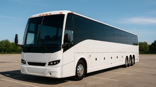 Exterior of Charter Bus Company Upland's 40 Passenger Party Bus in Upland