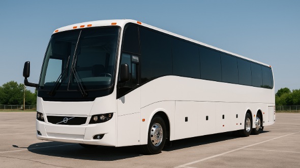 Exterior of Charter Bus Company Corona's 46 Passenger Charter Bus in Corona