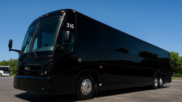 Exterior of Charter Bus Company Corona's 47 Passenger Charter Bus in Corona