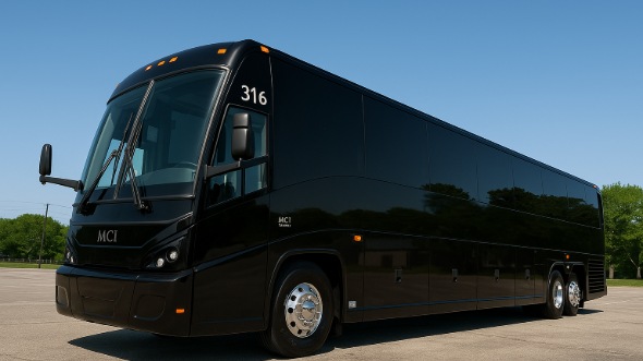 Exterior of Charter Bus Company Corona's 48 Passenger Charter Bus in Corona