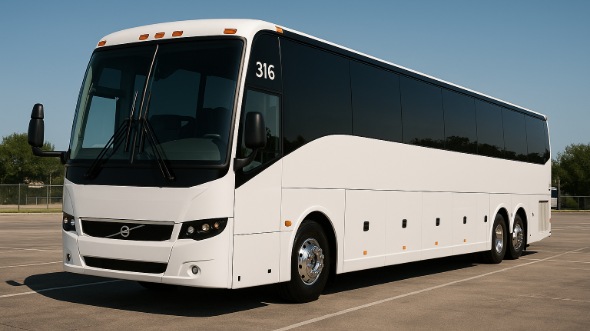 Exterior of Charter Bus Company Pomona's 50 Passenger Party Bus in Pomona
